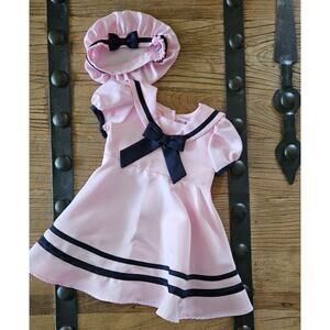 Rare Editions Blush and Navy Sailor Dress